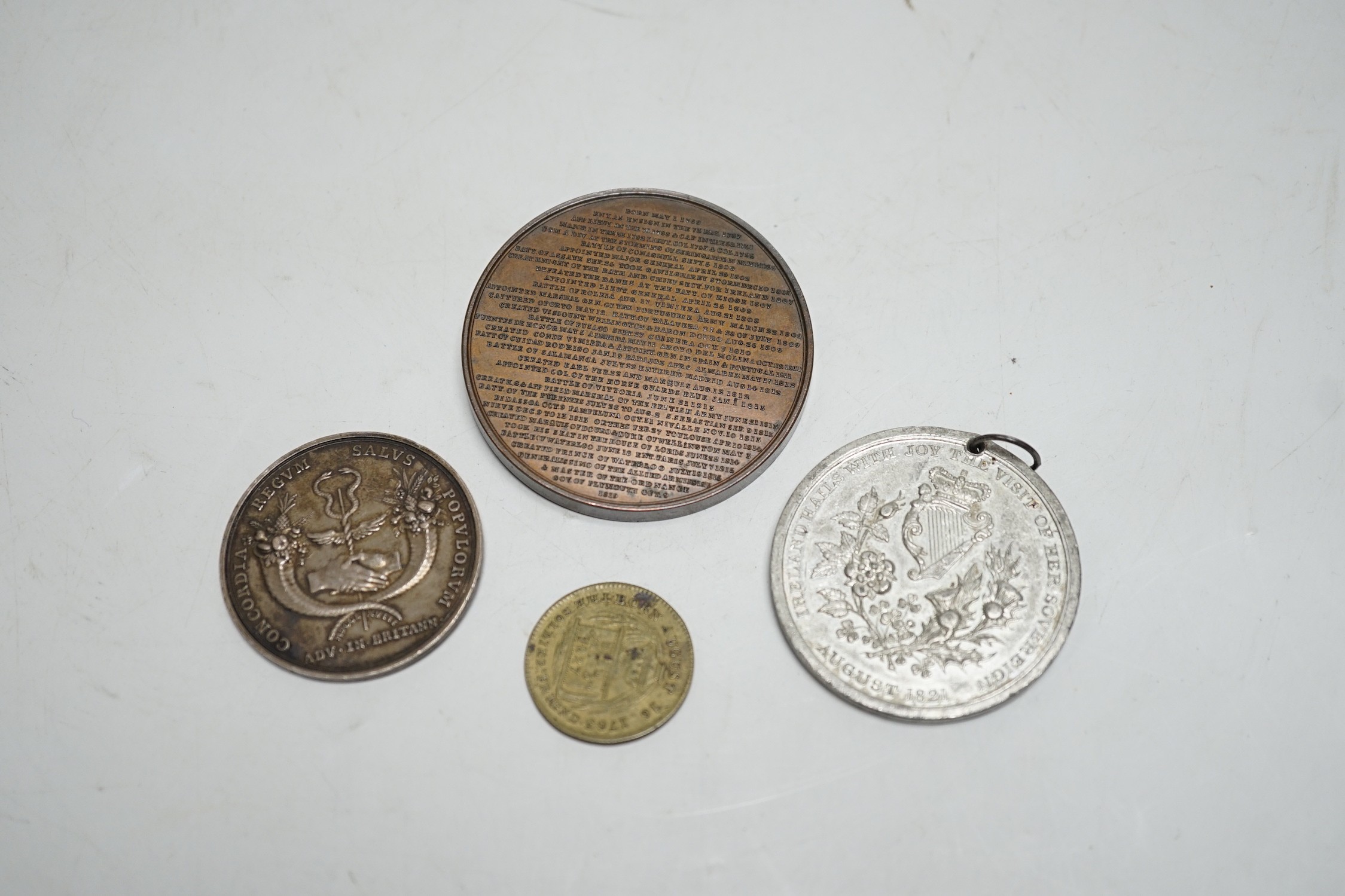 Four 18th/19th century British commemorative medals –